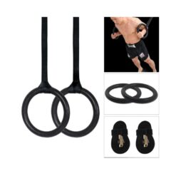 2 Adjustable Gymnastic Rings Cross fit Gym Strength Fitness Training