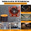 (24" Fan & Duct) Portable Ventilator Axial Blower Workshop Extractor Fan