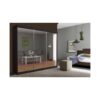 (250cm) Milan Full Mirror Bedroom Sliding Wardrobe Black