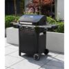 3 - Burner Free Standing and Portable Liquid Propane Gas Grill with Side Burner and Cabinet