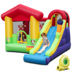 5-in-1 Inflatable Bounce House Indoor Outdoor Blow up Bouncy House