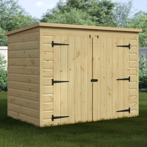 6 Ft. W x 4 Ft. D Shiplap Pent Wooden Bike Shed