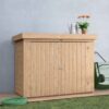 6 ft. W x 3 ft. D Shiplap Pent Wooden Bike Shed