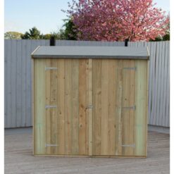 6 ft. W x 3 ft. D Wooden Bike Shed