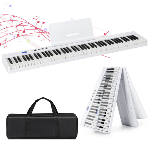 88-Key Foldable Digital Piano Semi Weighted Electronic Keyboard