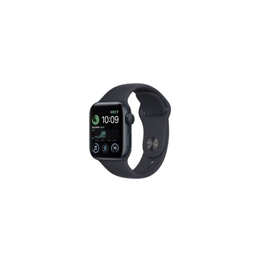 Apple Watch SE (2nd generation) (GPS, 40mm) Smart watch - Midnight Aluminium Case with Midnight Sport Band - Regular. Fitness & Sleep Tracker, Crash