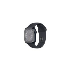 Apple Watch Series 8 (GPS 41mm) Smart watch - Midnight Aluminium Case with Midnight Sport Band - Regular. Fitness Tracker, Blood Oxygen & ECG Apps,