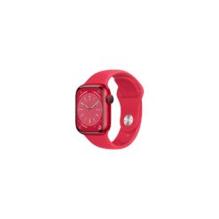Apple Watch Series 8 (GPS + Cellular 41mm) Smart watch - (PRODUCT) RED Aluminium Case with (PRODUCT) RED Sport Band - Regular. Fitness Tracker, Blood