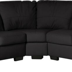 Argos Home Milano Leather Corner Sofa - Black