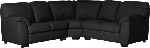 Argos Home Milano Leather Corner Sofa - Black