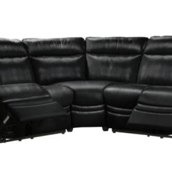 Argos Home Paolo Leather Power Recliner Corner Sofa - Black