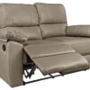 Argos Home Toby Faux Leather 2 Seater Recliner Sofa - Grey