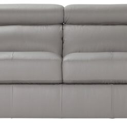 Argos Home Valencia Leather 2 Seater Sofa - Light Grey