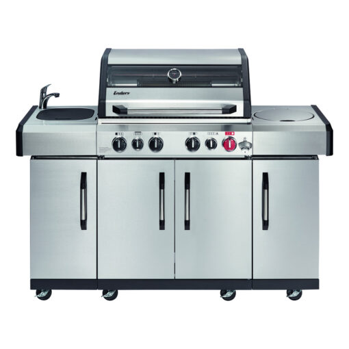 Arloh Dakota Fields 3 - Burner Free Standing Liquid Propane 22.3 BTU Grill with Side Burner and Cabinet