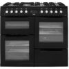 Beko KDVF100K 100cm 7 Burners Dual Fuel Range Cooker Black New