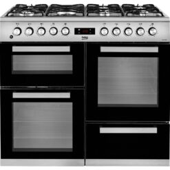 Beko KDVF100X 100cm Dual Fuel Range Cooker - Stainless Steel