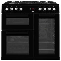 Beko KDVF90K 90cm Dual Fuel Range Cooker - Black