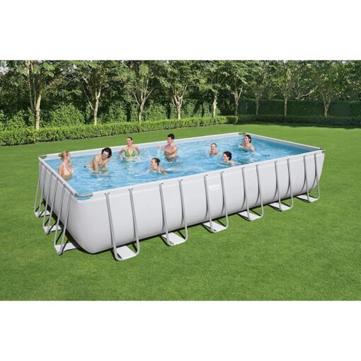 Bestway 24ft x 12ft Power Steel Above Ground Pool, Filter and Ladder