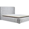 Birlea Grande Superking Crushed Velvet Bed Frame - Steel