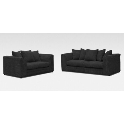 (Black, 3 & 2 Seater Set) Luxor 3 + 2 Seater Sofa Set - 4 Colours