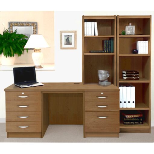 Brelon 5 Piece Rectangular Computer Desk Office Set with Hutch