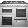 Bush BRC100DHESS 100cm Dual Fuel Range Cooker - Silver