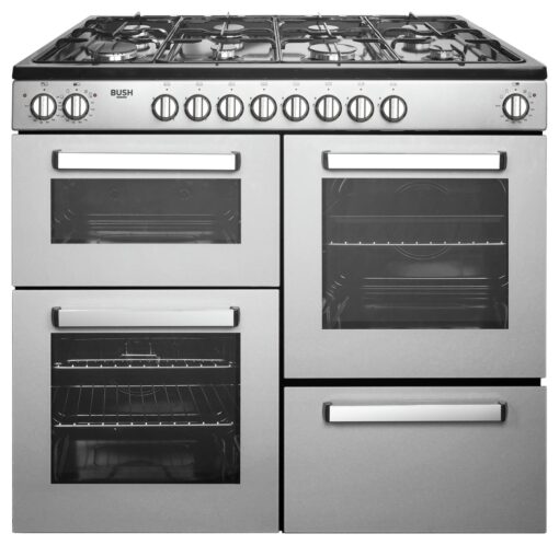 Bush BRC100DHESS 100cm Dual Fuel Range Cooker - Silver