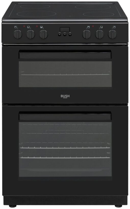 Bush CTFS60DBLECB 60cm Double Oven Electric Cooker - Black