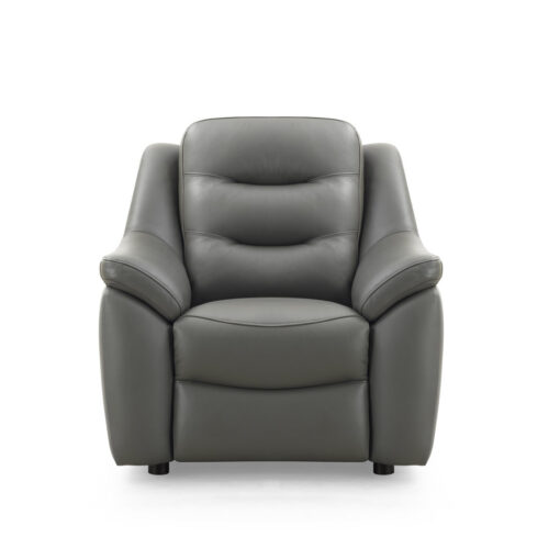 Chockla Recliner Chair, with Comfort Plus Headrest and Space Saving Technologies, Warm Stone Leather