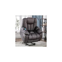 Electric Power Lift Chair Recliner Sofa for Elderly with Vibration Massage and Lumbar Heat, 2 Side Pockets and Cup Holders, USB Ports