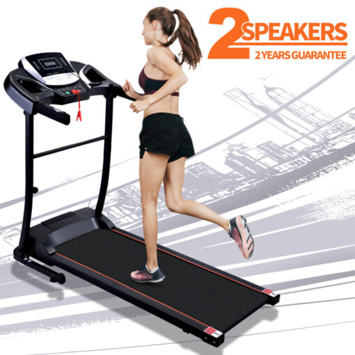 Electric Treadmill Folding Motorized Runing Jogging Walking Machine for Home use,USB & Speakers,12 Pre-Programs