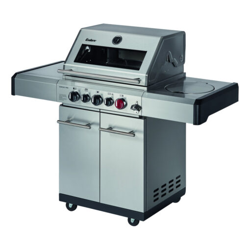 Enders 4 - Burner Free Standing Liquid Propane 19.1 BTU Grill with Side Burner and Cabinet