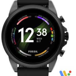 Fossil Men's Gen 6 Black Silicone Strap Smart Watch