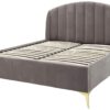 GFW Pettine Kingsize End Lift Ottoman Fabric Bed Frame-Grey