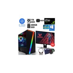 Gaming PC Bundle i7 16GB RAM 480GB SSD 1TB HDD GT 1030 Win 10 Computer