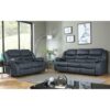 (Grey, 3 + 2 Seater) ROMA 3 Plus 2 Seater Recliner Sofa, Bonded Leather