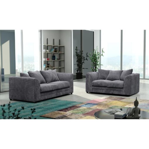 (Grey, 3 & 2 Seater Set) Luxor 3 + 2 Seater Sofa Set - 4 Colours