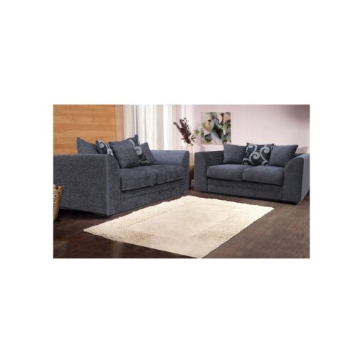 (Grey, 3 & 2 Seater Set) Zink 3 & 2 Seater Sofa Set - 2 Colours