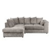 (Grey, Left Hand Facing) Byron Corner Sofa Left And Right Hand Facing Jumbo Cord