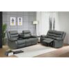 (Grey) Roma Recliner 3+2 Seater Leather Sofa Set