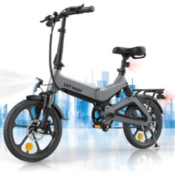 (HITWAY Electric Bike 250W 16" E bike, up 70KM Foldable Bike with 7.8Ah Battery Off-Road MT Bike CityBike for Teenager an) HITWAY Electric Bike 250W 1