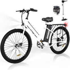 HITWAY Electric Bike 26 Inch Pedal Assist E-Bike with 8.4Ah Battery and 250W Motor City E Bike for Adults White
