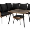 Habitat 7 Seater Rattan Effect Garden Corner Sofa Set- Black