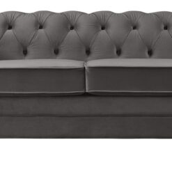 Habitat Chesterfield Velvet 3 Seater Sofa - Charcoal