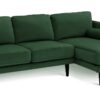 Habitat Jacob Velvet Right Hand Corner Sofa - Emerald Green