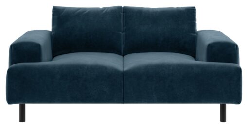 Habitat Julien Velvet 2 Seater Sofa - Navy Blue