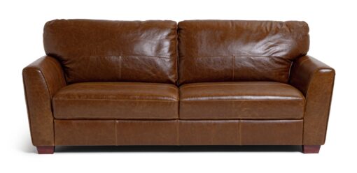 Habitat Milford Leather 4 Seater Sofa - Tan