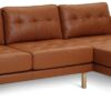 Habitat Newell Leather Right Hand Corner Chaise Sofa - Tan