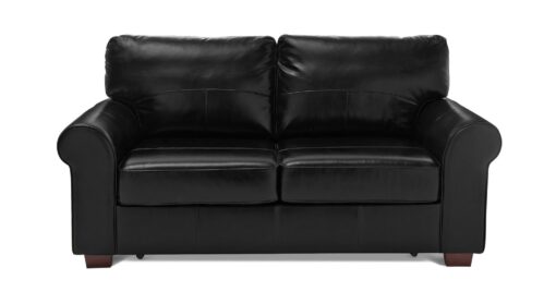 Habitat Salisbury Leather 2 Seater Sofa Bed - Black