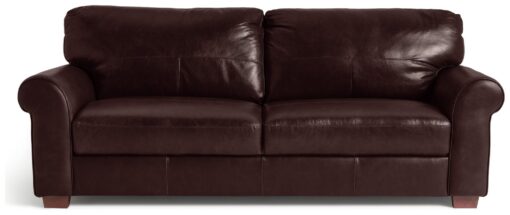 Habitat Salisbury Leather 4 Seater Sofa - Chocolate